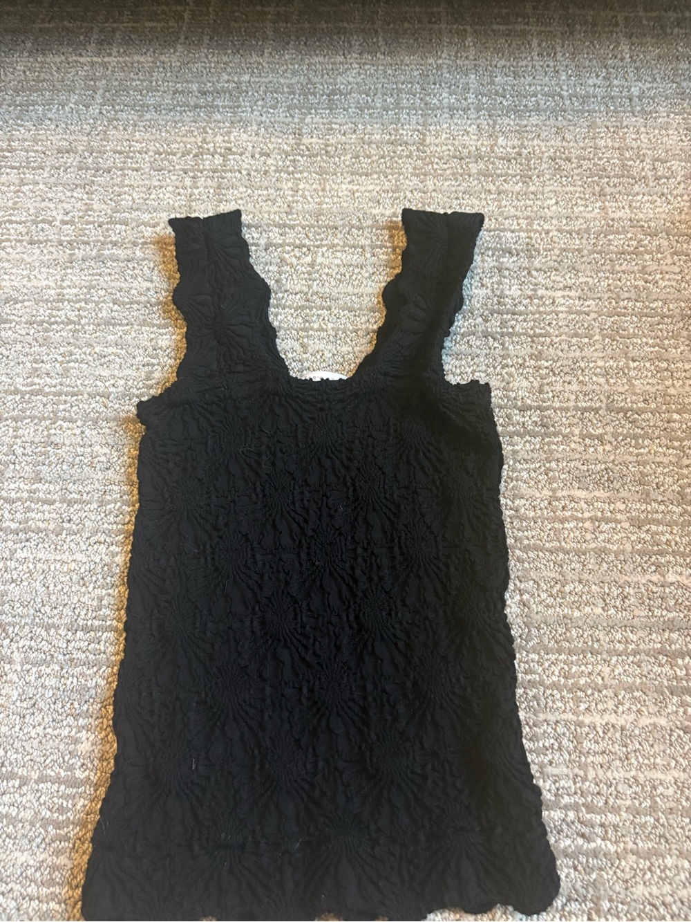 Altar'd State Black Textured Sleeveless Top
